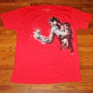 Unbreakable Boxer Art Tee Shirt Men's Sz L Fight Club Red Boxing Team T-Shirts